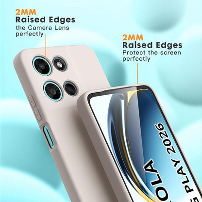 for Motorola Moto G 2026/G Play 2026 Case, 2 Pack Tempered Glass Screen Protectors, Soft TPU Liquid Silicone Shockproof Gel Cover-Stone