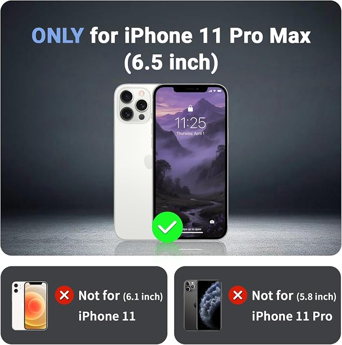 jaroco Magnetic for iPhone 11 Pro Max Case, [Compatible with MagSafe][Military Grade Drop Protection][Heavy Duty Protection][Non-Slip][Shockproof] 2-Layer Durable Bumper Phone Case 6.5''-Dark Purple