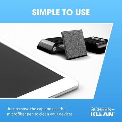 ScreenKlean Tablet Screen Cleaner - Compatible with iPad, Android & Amazon Tablet - with Carbon Microfiber Tech-Injected Black-1 Count (Pack of 1)