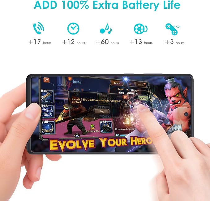 Battery Case for Galaxy Note10+ 5G [6.8 inch], 8500mAh Portable Charging Case Extended Battery Pack for Samsung Galaxy Note 10+/ Note 10 Plus -[Black]