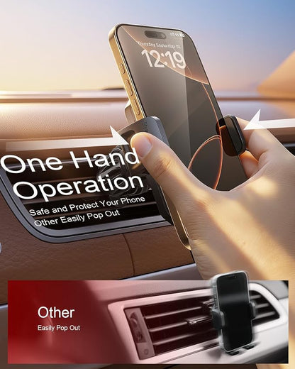 SUPERONE 3-in-1 Car Phone Holder [Strongest Suction Cup & Clip] 360° Adjustable Car Phone Mount for Dash/Vent/Windshield, Phone Holders for Your Car Accessories for iPhone 17/16/15/14 Samsung Android