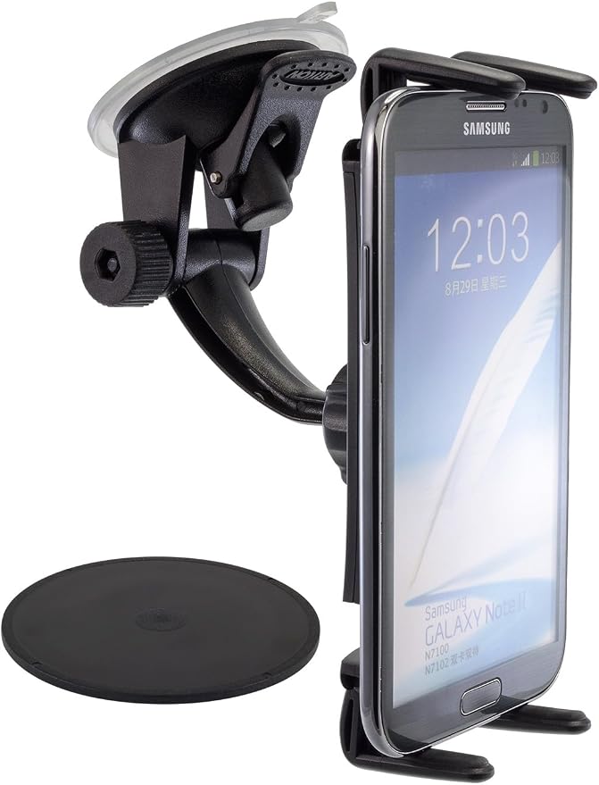 ARKON Mounts Windshield and Dash Suction Car Mount Holder | Secure Phone & Small Tablet Holder | Firm Windshield Suction | Compatible with iPhone, Galaxy, Note, Pixel, and more | SGN214