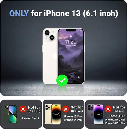 jaroco Magnetic for iPhone 13 Case, [Compatible with MagSafe][Military Grade Drop Protection][Heavy Duty Protection][Non-Slip][Shockproof] 2-Layer Durable Bumper Phone Case 6.1''-Dark Purple