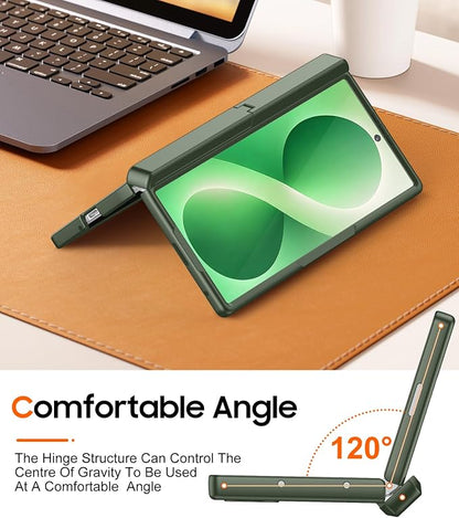 SPIDERCASE Magnetic for Samsung Galaxy Z Fold 8 Ultra Case,Built-in [Screen Protector] [Hinge Protection] [Kickstand] Full Body Protective Phone Case for Z Fold 8 Ultra - Green