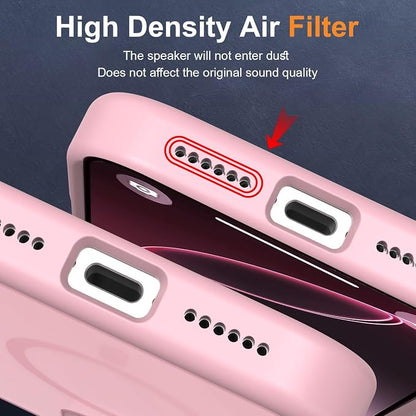 MOCCA Strong Magnetic for iPhone 16 Pro Max Phone Case, [Compatible with Magsafe][16FT Mil-Grade Drop Protection] Slim Thin Translucent Matte Protective Cover Case for iPhone 16 Pro Max Case, Pink