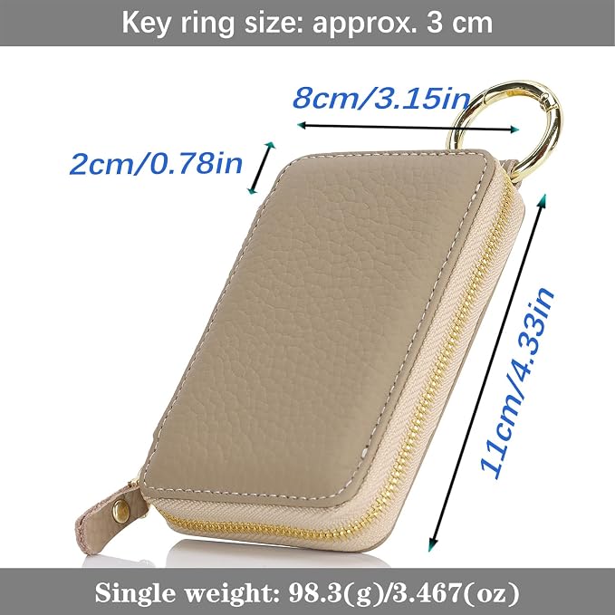 Cavor Compatible with MagSafe Wallet Genuine Leather Cash Wallets for Women, Magnetic Phone Wallet for iPhone 17 Pro Max/16/15/14/13/12, id Credit Card Holder with Mag safe Keychain-Grey