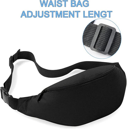 DAITET Crossbody Fanny Pack for Men&Women,Large Waist Bag & Hip Bum Bag with Adjustable Strap for Outdoors Workout Traveling Casual Running Hiking Cycling