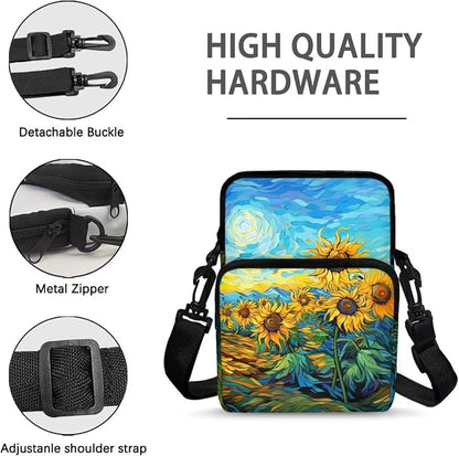Men's Crossbody Bag, Small Cell Phone Wallet, Women's Shoulder Handbag, Travel Gym Bag