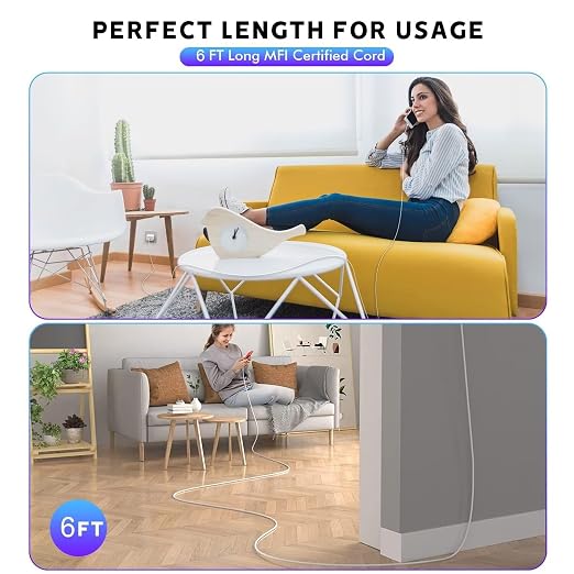 iPhone 16/15 Pro Max Charger Fast Charging,20W USB C Charger Block,3Pack Type C Fast Charging Cord Long USB C to C Wall Charge Cable for iPhone 16/16 Plus/16 Pro Max, iPad Pro 12.9"/11",iPad Air/Mini