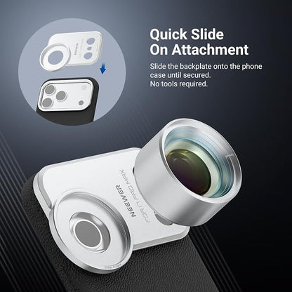 NEEWER 37mm Filter Lens Backplate for PA134 Phone Case Only, Quick Release Video Rig Mobile Photography Accessories Compatible with iPhone 17 Pro Max Beastgrip, PA174 (Silver)