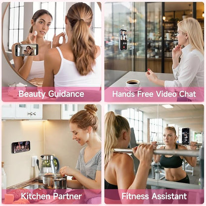 Silicone Suction Cup Phone Case Mount Double Sided, Phone Accessories Hands-Free Strong Grip Holder for Selfies and Videos, Silicon Phone Stand for iPhone and Android Lavender