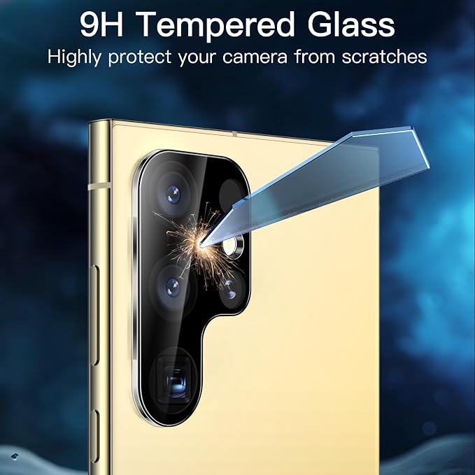 JETech Screen Protector for Samsung Galaxy S24 Ultra 5G 6.8-Inch with Camera Lens Protector, Flexible TPU Film, Fingerprint ID Compatible, Easy Installation, HD Clear, 2-Pack Each
