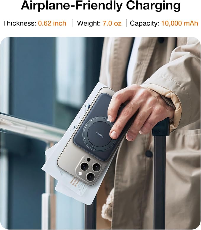 TORRAS Ostand 10,000mAh QI2 Magnetic Battery Pack with Stand & Magnetic Case — Buy Together to Save 15%