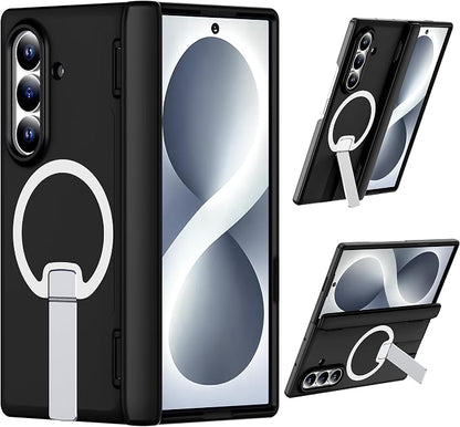 For Samsung Galaxy Z Fold 8 Ultra Case with Kickstand & Screen Protector | MagSafe-Compatible,Military Grade Drop Tested Non-Slip Slim Shockproof Case for Samsung Galaxy Z Fold 8 Ultra-Black
