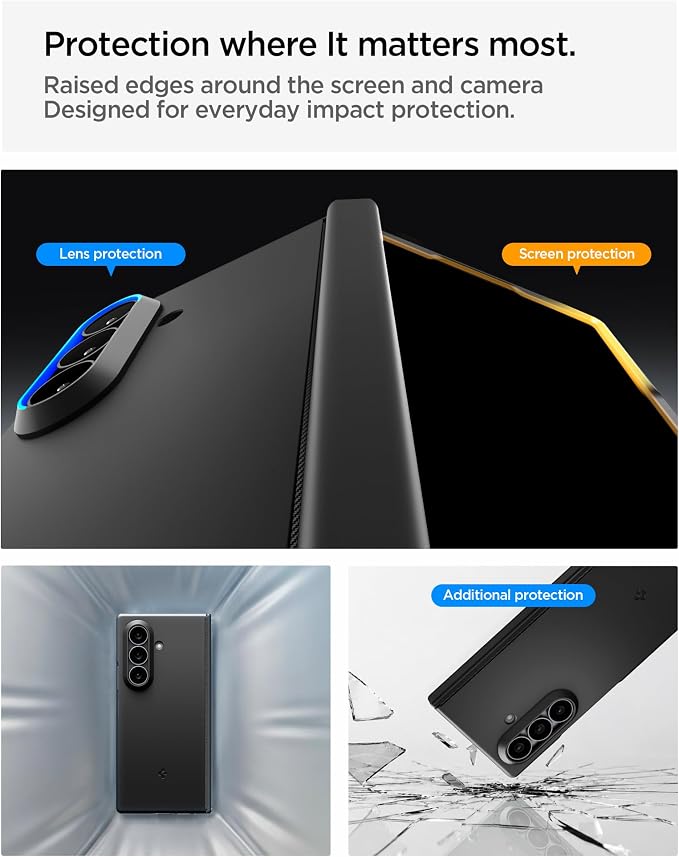 Spigen Air Fit Pro MagFit for Galaxy Z Fold 8 Ultra Case, Black | Qi2 Certified, PU Hinge Protection, Air Cushion Tech, Compatible with MagSafe, Ultra Thin Case, Camera Plateau Protection