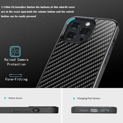 Hexafiber Phone Case,Forged Carbon Fiber Flakes Case,All-Inclusive,Support Wireless Charging,Anti-Slip Sides for iPhone Series (for iPhone 12 Pro Max,Green)