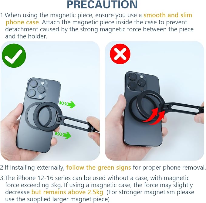 Beviliu Magnetic Neck Phone Holder for Recording, Hands Free POV/Vlog Neck Mount with Chest Strap, Video Filming for Cooking/Riding, Content Creator for iPhone 16 15 14 13 12 Android GoPro Insta360