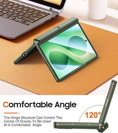 SPIDERCASE for Samsung Galaxy Z Fold 8 Case,Built-in [Screen Protector] [Hinge Protection] [Kickstand] Full Body Protective Phone Case for Galaxy Z Fold 8 - Green