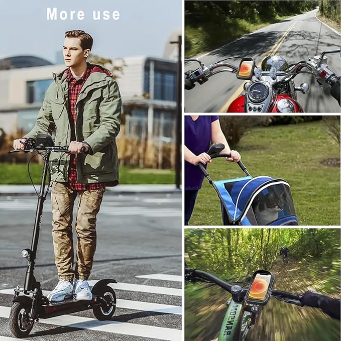 WOLFILIST Bike Phone Holder EVA Waterproof Bike Front Frame Bag Top Tube Bike Bag Bicycle Phone Mount Cycling Pouch with Rain Cover Bike Accessories Gifts for Cyclists Men