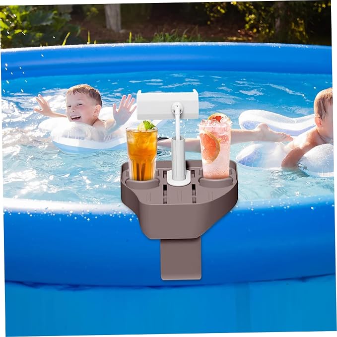 Hot Tub Side Table Adjustable Hot Tub Table with Phone & Cup Holder Non Slip Bathtub Tray for Outdoor Inflatable Pools Spas, Tables for Outside