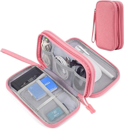 CAOODKDK Electronic Organizer Travel USB Cable Accessories Bag/Case,Waterproof for Power Bank,Charging Cords,Chargers,Mouse,Earphones Flash Drive
