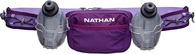 Nathan Running Belt Hydration with Flasks, Storage Pockets, Trail Mix Plus, Running Water Bottle Belt, Insulated, Walking, Hiking