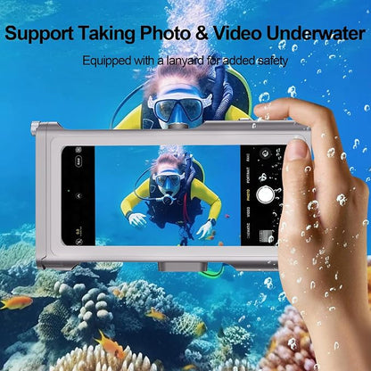 Beasyjoy Underwater Snorkeling Diving Phone Case for iPhone 16/15/14/13 Pro Max Samsung Galaxy S25/S24/S23 Ultra, Waterproof Professional Scuba Dive Case for Underwater Photo & Video, Gray