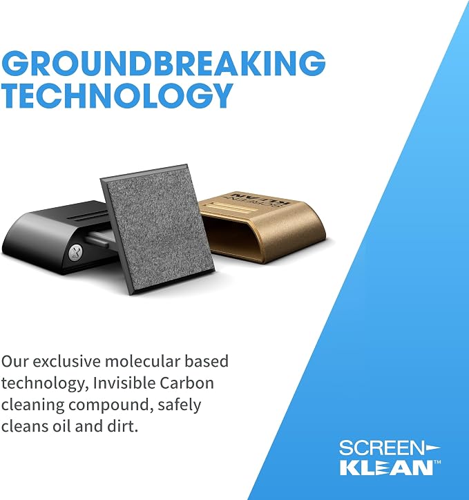 ScreenKlean Tablet Screen Cleaner - Compatible with iPad, Android & Amazon Tablet - with Carbon Microfiber Tech-Electroplated Gold-1 Count (Pack of 1)