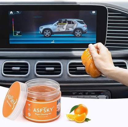 ASFSKY Car Cleaning Gel, Cleaning Putty for Car Detailing Car Slime for Cleaning Dust from Air Vents, Dashboard, Cup Holder with Cleaner Gel Dust Cleaning Gel