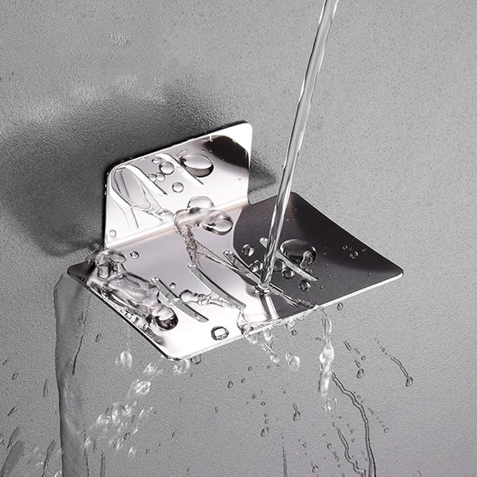 YUZP Soap Holder for Shower with Stainless Steel,Rustproof Soap Saver Sponge Holder for Bathroom,Tub,Kitchen Sink (2PCS Chrome)