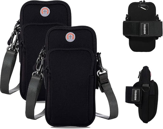 Phone Holder for Running Armband,2Pack Cell Phone Purse Small Crossbody Bags for Women Men Kids,iPhone 11 12 13 14 15 16 17 Pro Max Xs Xr X 8 Plus Mini Galaxy Ultra S26 Note Pouch Arm Bands