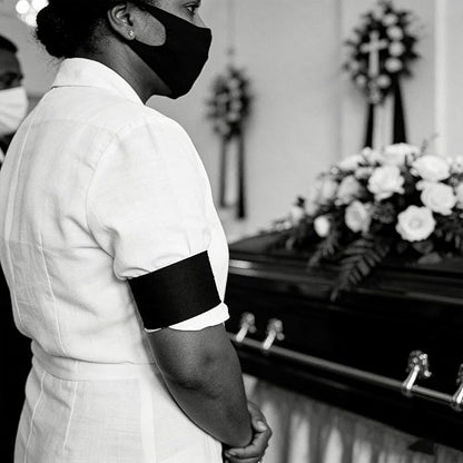 10PCS Captain Armbands, Black Elastic Arm Band, Adjustable Mourning Funeral Memorial Arm Band, Sports Armband