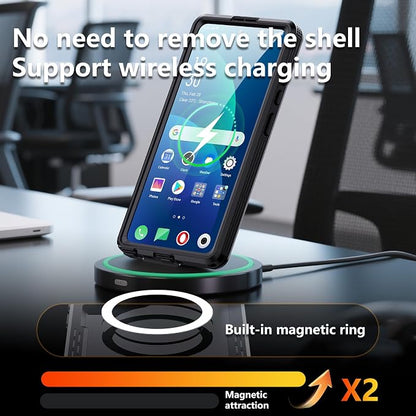 Losin Compatible with Galaxy S26 Ultra Case Waterproof Magnetic [Compatible with MagSafe] [Drop Protection] [IP68 Underwater] Full Body Shockproof Protective Phone Case, Black