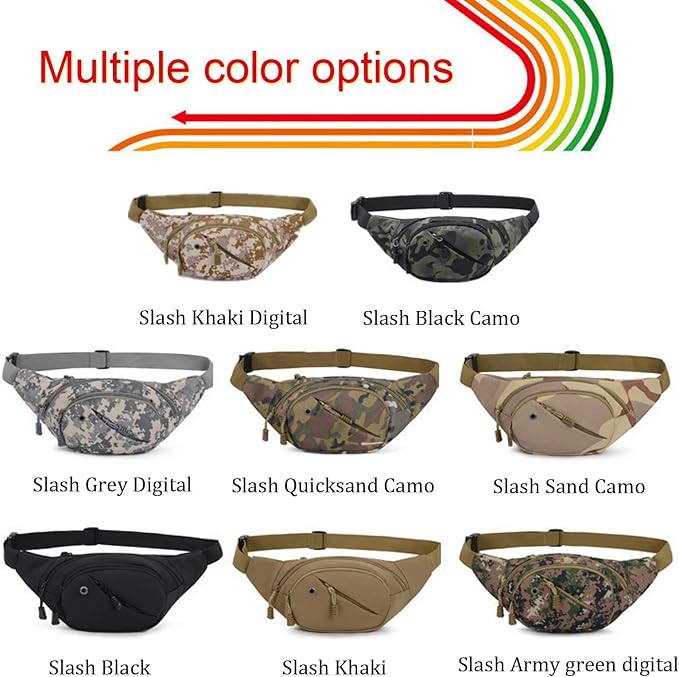 DAITET Crossbody Fanny Pack for Men&Women,Large Waist Bag & Hip Bum Bag with Adjustable Strap for Outdoors Workout Traveling Casual Running Hiking Cycling