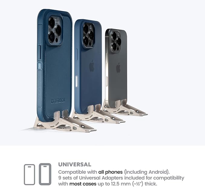 GEOMETRICAL Pocket Tripod PROv2 - Card-Size Stand, for iPhone, Oyster Grey Universal Kit