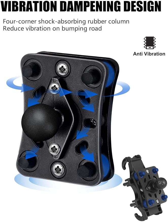 ZIDIYORUO Motorcycle ATV Phone Holder, Aluminum Heavy Duty Phone Mount for Motorcycle Universal 7/8"-9/8" Handlebars, Fit for All iPhone 14 13 12 Pro Max Android Samsung Smart Devices