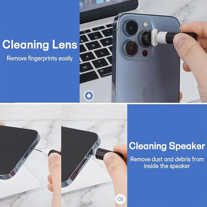 iPhone Cleaning Kit CleaniKu Phone Cleaner - iPhone Charging Port Cleaning Tool, Multi-Tool Phone Repair Restore with Speaker Cover, USB C Cleaning Kit for Lightning Cables,Connectors,Speakers,Airpod