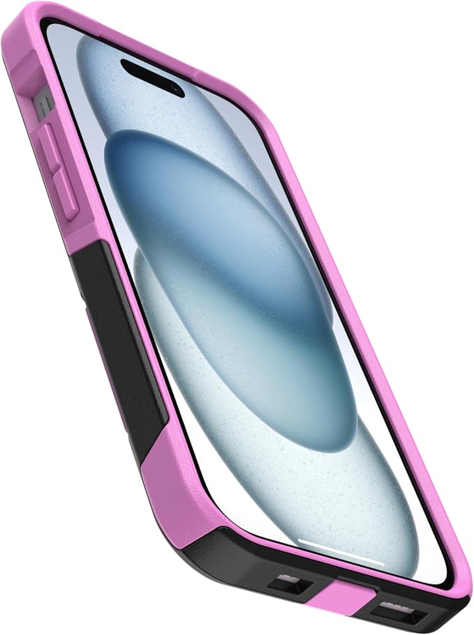OtterBox iPhone 17e, iPhone 16e, iPhone 15, iPhone 14, & iPhone 13 Commuter Series Case - Midnight Mauve (Black & Pink) - Slim & Tough - Pocket-Friendly - with Port Protection