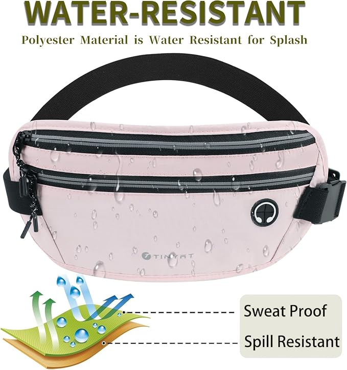 Slim Running Belt for Women Men Runners Fanny Packs With Phone Holder Hidden Pockets Exercise Waist Bag for Marathon Workout