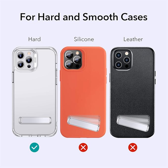 ESR Boost Phone Kickstand, Vertical and Horizontal Stand, Adjustable Angle, Compatible with iPhone Air 17 Pro Max, iPhone 17e/16/15/14/13/12, Samsung Galaxy S26/S25/S24/S23 Series, Google, Silver