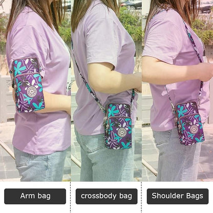 Sports Armband Outdoor Sweat-Proof Running Armbag Cross-Body Shoulder Casual Wallet Purse Gym Fitness Cell Phone Bag Key Holder for iPhone 13 Pro/ 12 Pro/Xs Max/Xr,Galaxy S10 Plus, P30 Pro(#18)