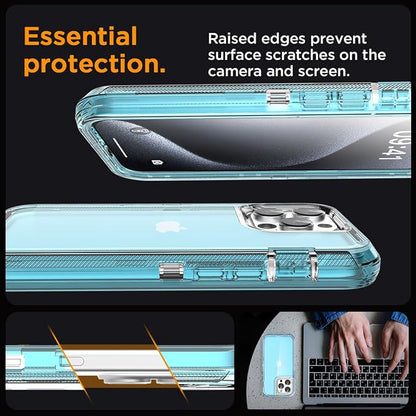 AICase for iPhone 15 Pro Max Case Clear 3 in 1 Heavy Duty Drop Protection Full Body Rugged Shockproof/Dust Proof 3-Layer Military Protective Tough Durable Cover for iPhone 15 Pro Max 6.7"_3