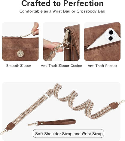 CHOLISS Small Crossbody Bags for Women, Vegan Leather Cell Phone Purse, Mini Travel Purse with Adjustable Strap Womens Gifts