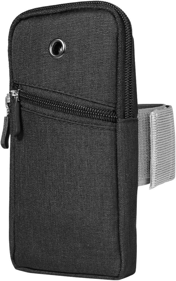 Running Armband Phone Holder Compatible for Apple iPhone 14 13 Pro Max/XS Max/XR / 14 8 7 6S Plus/BLU View 3 2 / Xiaomi 12 Pro / 12S Ultra/Redmi Note 11 10 Pro (Black)