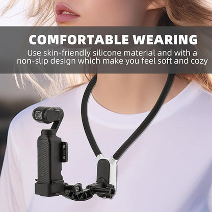 Pocket 3 Magnetic Neck Mount for DJI OSMO Pocket 3 Creator Combo,Chest Mount POV/Vlog Video Selfie Stand Hand Free Neck Holder for GoPro Hero 13/12/11/10/9/Xtra Muse,Camera Accessory