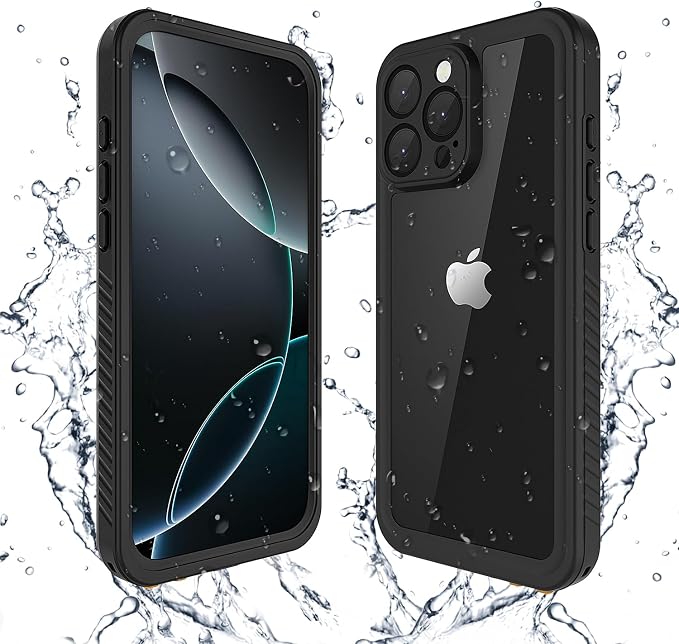 Lanenas for iPhone 16 Pro Max Case Waterproof Case with Built-in Screen Protector, Full Body Dustproof Shockproof Heavy Duty Tough Rugged Phone Protective Cover for iPhone 116 Pro Max 6.9inch Black