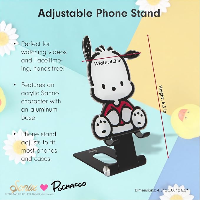 Sonix x Sanrio Character Phone Stand | Adjustable Cell Phone Holder, Desk Stand, Dock | Pochacco