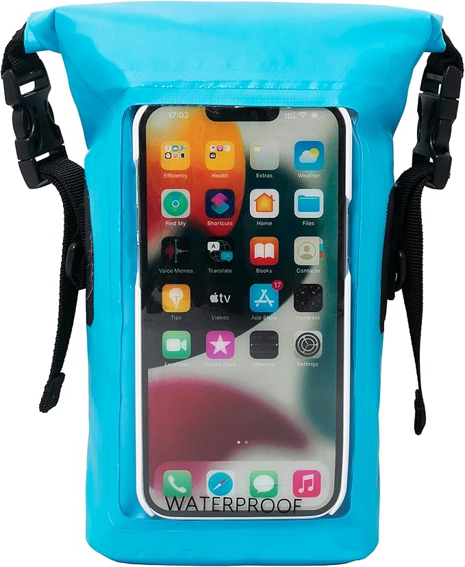 geckobrands Waterproof Phone Tote with 2L Dry Bag and Adjustable Strap – Protect Your Phone and Valuables While on The Go