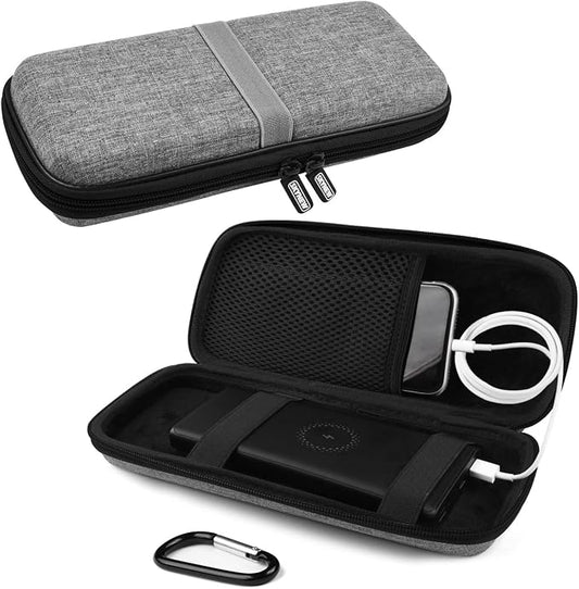 SKYNEW Powerbank Hard Drive Case Compatible with Anker Power Core 26800mAh/ PowerCore +26800mAh, RAV Power 26800/20100/20000mAh, ROMOSS 30000mAh, Miady 10000/15000mAh (Medium-Light Grey)