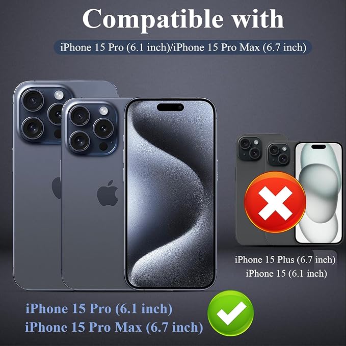 YWXTW [5 Pack Designed for iPhone 15 Pro Max Camera Lens Protector, for iPhone 15 Pro Camera Lens Protector, Night Shooting Mode, Anti Scratch HD Clear 9H Hardness Tempered Glass